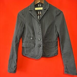 Daughters of the‎ Liberation Gray Cotton Blend Blazer Jacket Womens